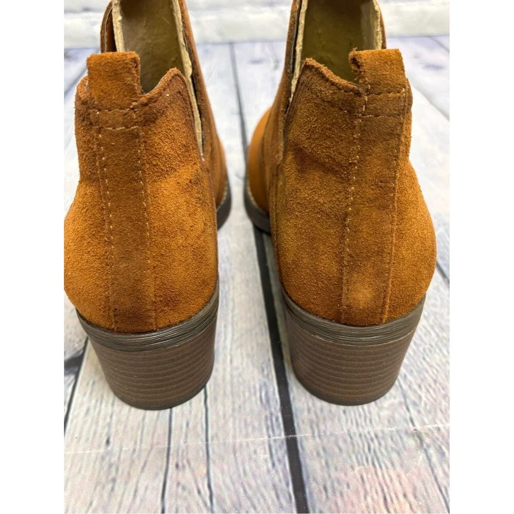 NWT Sonoma Woodcut Whiskey Western Coastal Cowgirl Suede Leather Ankle Boots 9